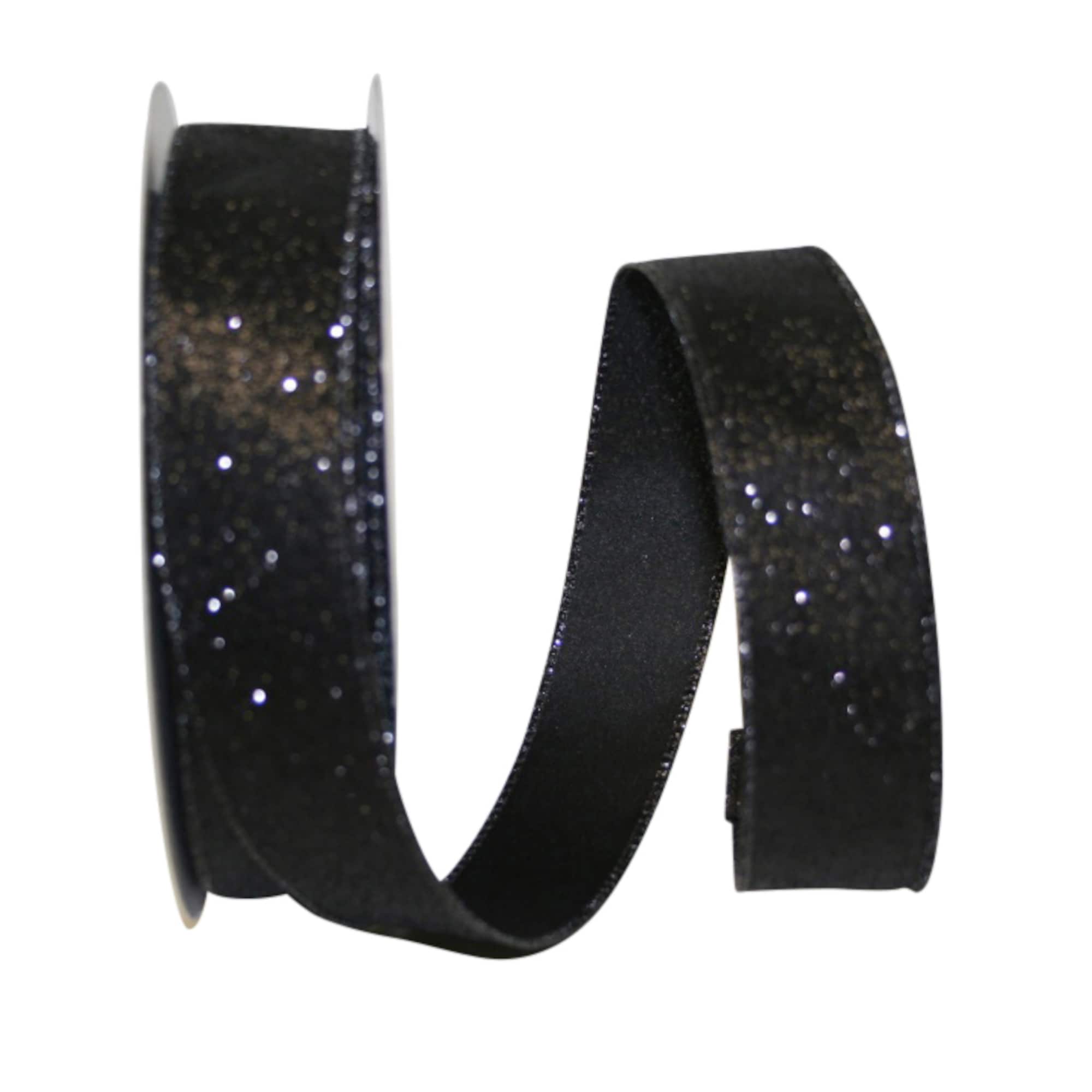 JAM Paper 1.5" x 25yd. Glitter Lamé Wired Ribbon